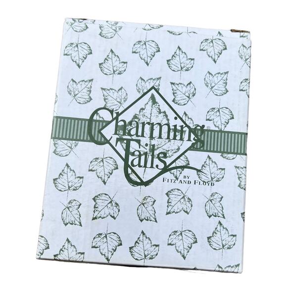 Charming Tails by Fitz and Floyd 2000 "Pumpkin Harvest" Candle Holder - Picture 3 of 7